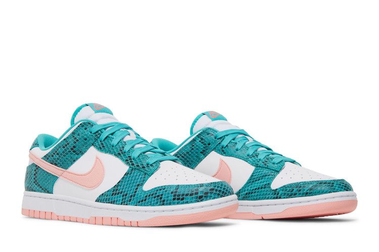 Nike Dunk Low Snakeskin Washed Teal Bleached Coral