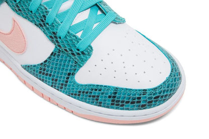 Nike Dunk Low Snakeskin Washed Teal Bleached Coral