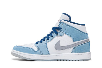 Air Jordan 1 Mid French Blue Fire Red