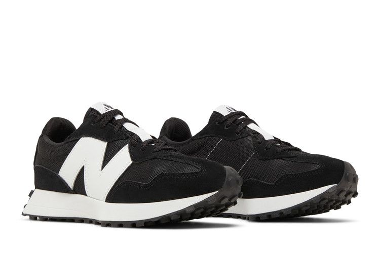 New Balance 327 Black White N Logo - MS327CBW