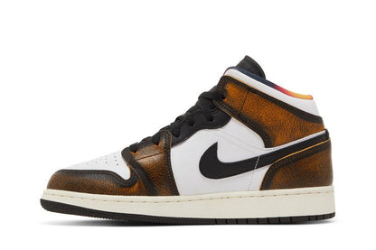 Air Jordan 1 Mid SE Orange Wear-Away