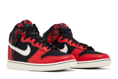 Nike Dunk High SE Tartan Plaid Black University Red - DV0826-001