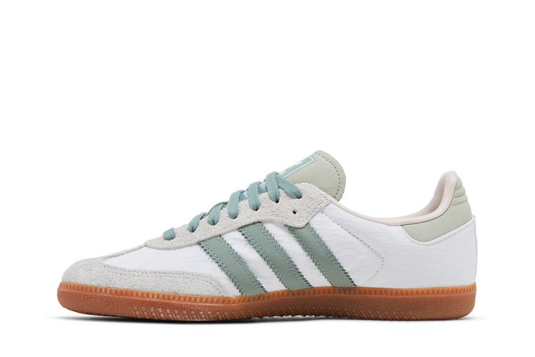 Adidas Samba OG  Cloud White Silver Green