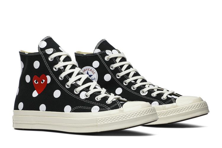 Converse Chuck Taylor All-Star 70s Hi Comme des Garçons PLAY Polka Dot Black - 157250C