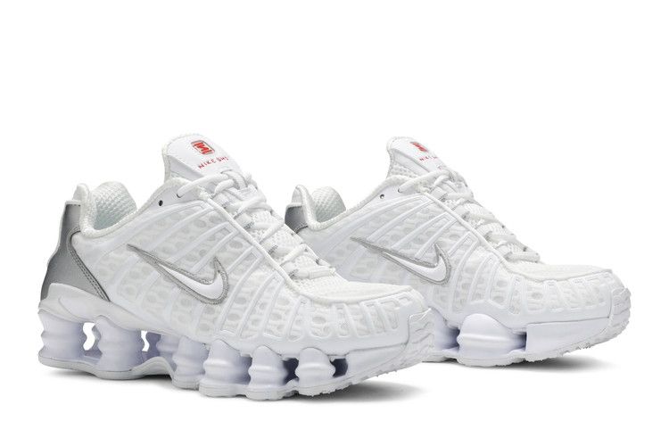 Nike Shox TL White Metallic Silver Max Orange