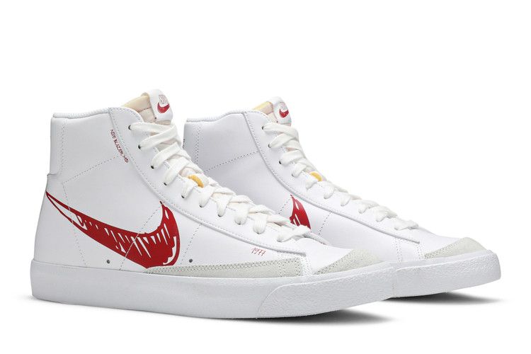 Nike Blazer Mid Sketch Red Swoosh - CW7580-100