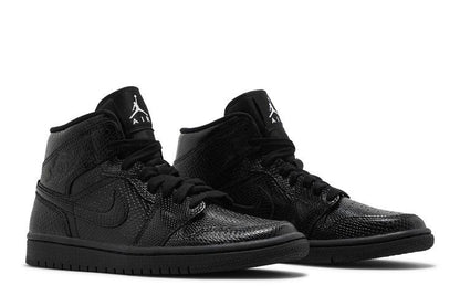 Nike Jordan 1 Mid Black Snakeskin - BQ6472-010