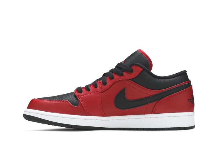 Air Jordan 1 Low Reverse Bred Pebbled Swoosh