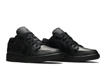 Air Jordan Air Jordan 1 Low Tumbled Leather Black  - 553560-091