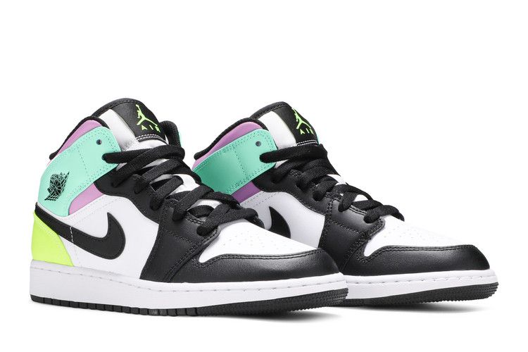 Air Jordan Air Jordan 1 Mid Pastel Black Toe - 554725-175