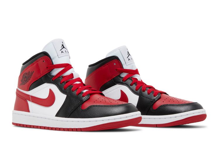 Air Jordan 1 Mid White Bred Toe