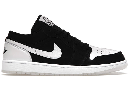 Air Jordan 1 Low Black White Diamond