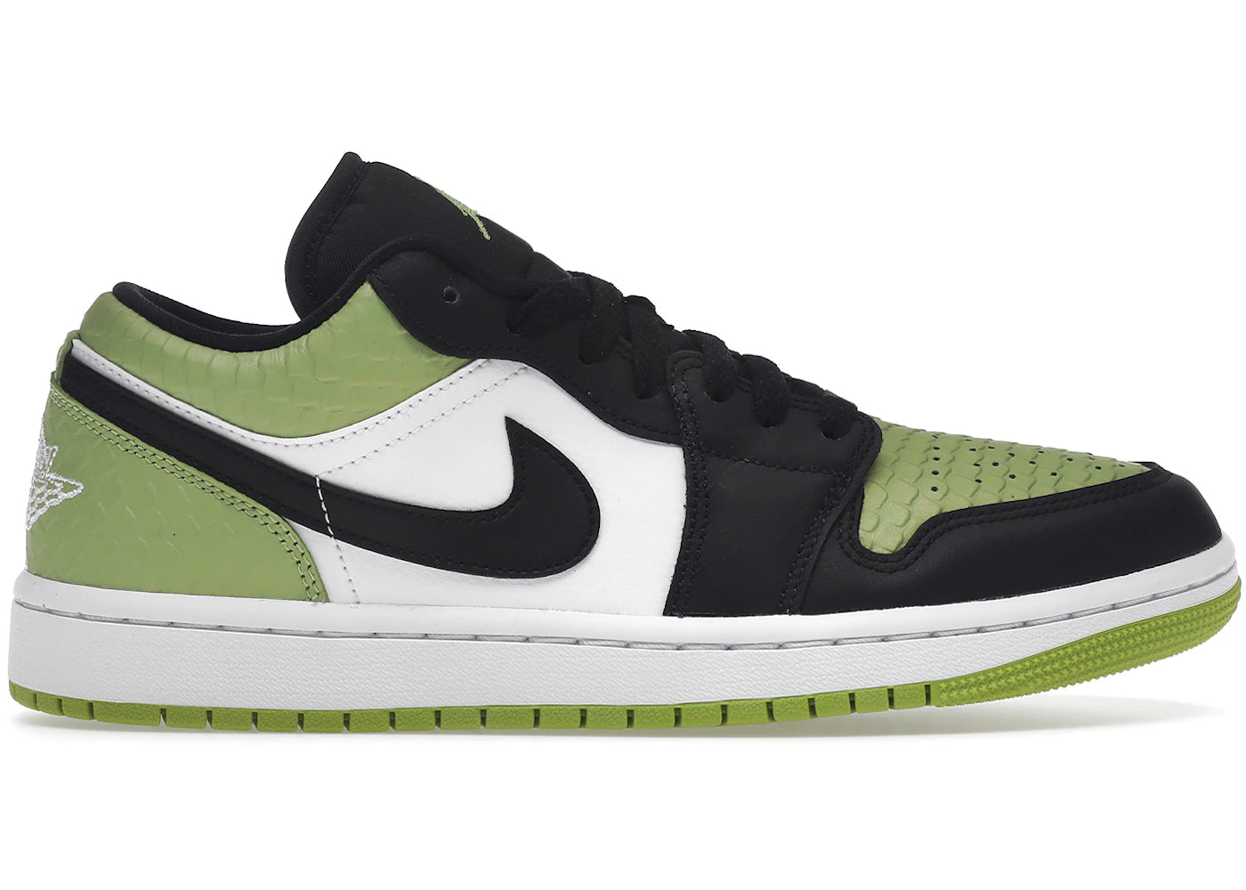 Air Jordan 1 Low Vivid Green Snakeskin