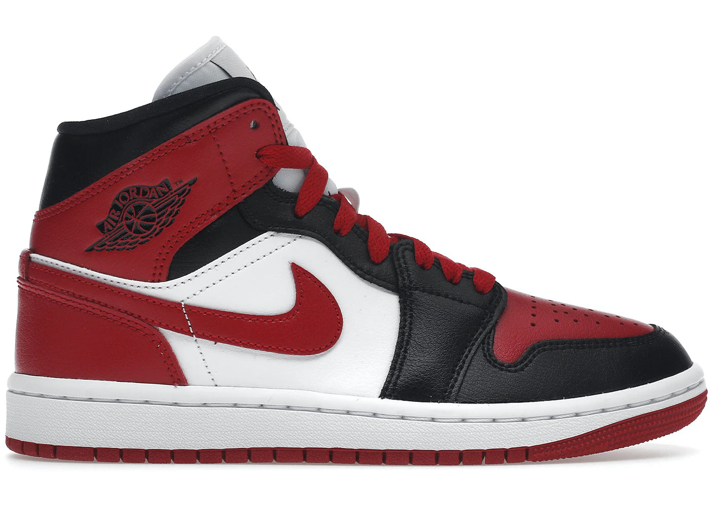 Air Jordan 1 Mid White Bred Toe