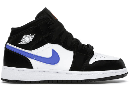 Air Jordan Air Jordan 1 Mid Black Racer Blue White - 554725-084