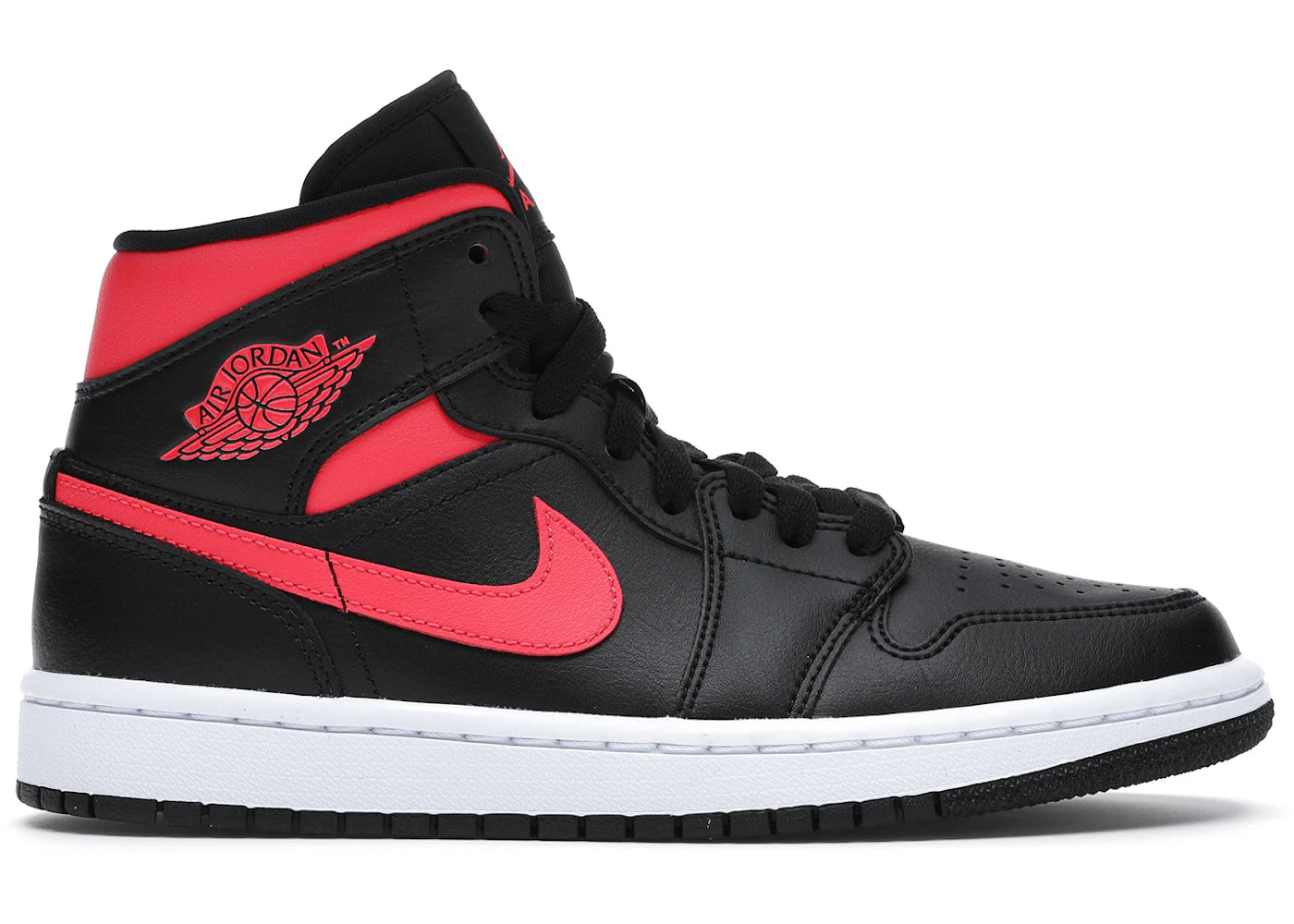 Air Jordan Air Jordan 1 Mid Black Siren Red - BQ6472-004