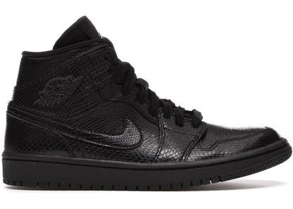 Nike Jordan 1 Mid Black Snakeskin - BQ6472-010