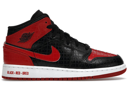 Air Jordan 1 Mid Bred Text