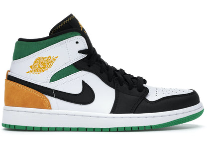 Air Jordan Air Jordan 1 Mid SE White Laser Orange Lucky Green - 852542-101 / BQ6931-101