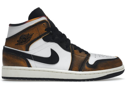 Air Jordan 1 Mid SE Orange Wear-Away