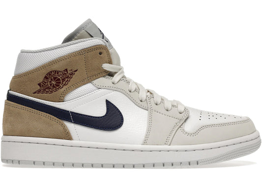 Air Jordan 1 Mid Tan Suede Navy