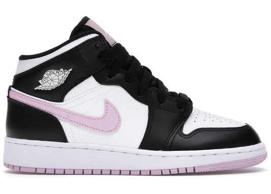 Air Jordan 1 Mid White Black Light Arctic Pink