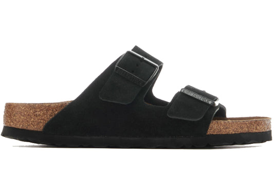 Birkenstock Arizona Suede Leather Soft Footbed Black - 0951321/0951323