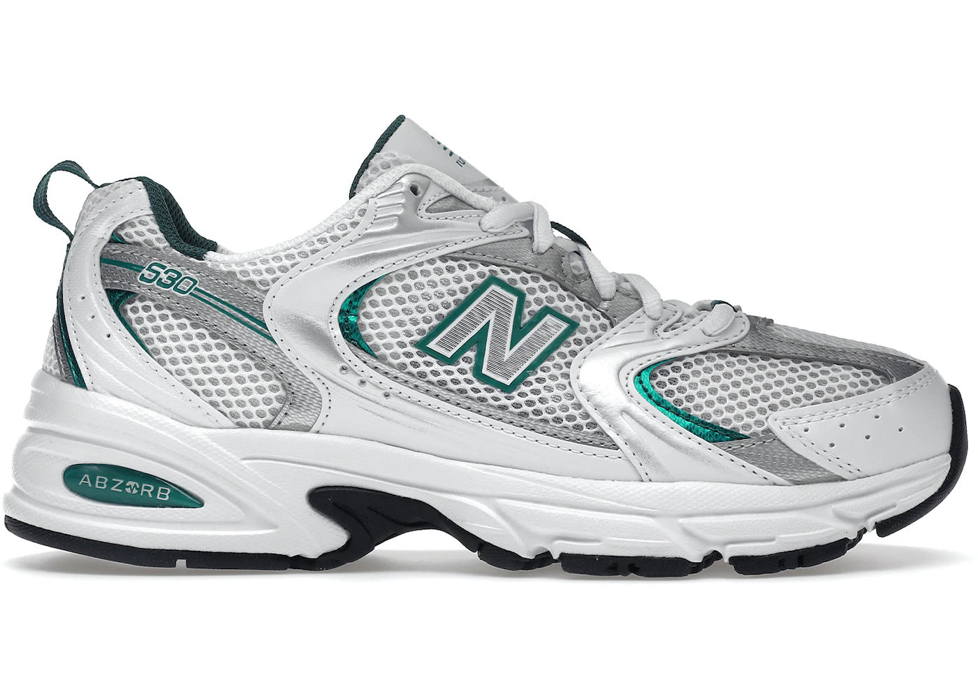 New Balance 530 White Silver Green - MR530AB