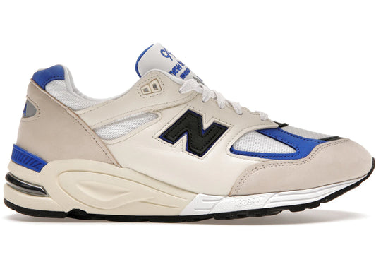 New Balance 990 v2 Made In USA White Blue - M990WB2