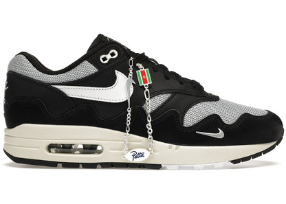 Nike Air Max 1 Patta Black Grey (Special Box + Bracelet) - DQ0299-001