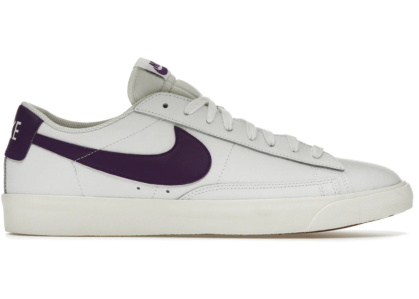 Nike Blazer Low Leather White Purple - CI6377-103