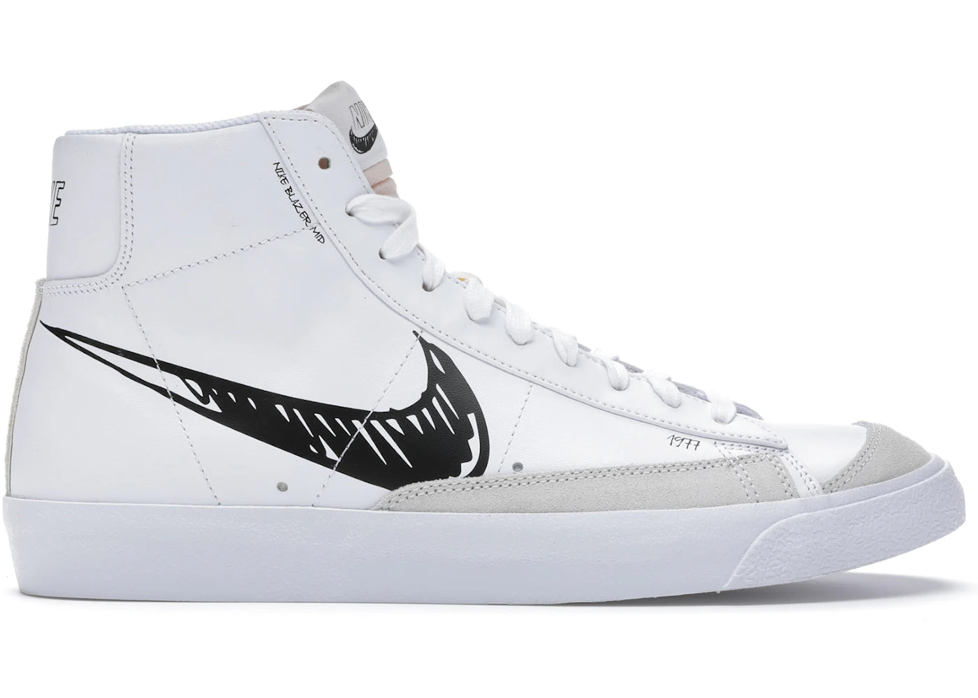 Nike Blazer Mid Sketch Black Swoosh - CW7580-101