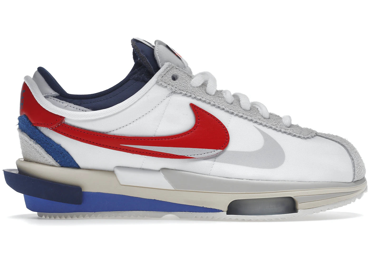 Nike Cortez 4.0 Sacai White University Red Blue