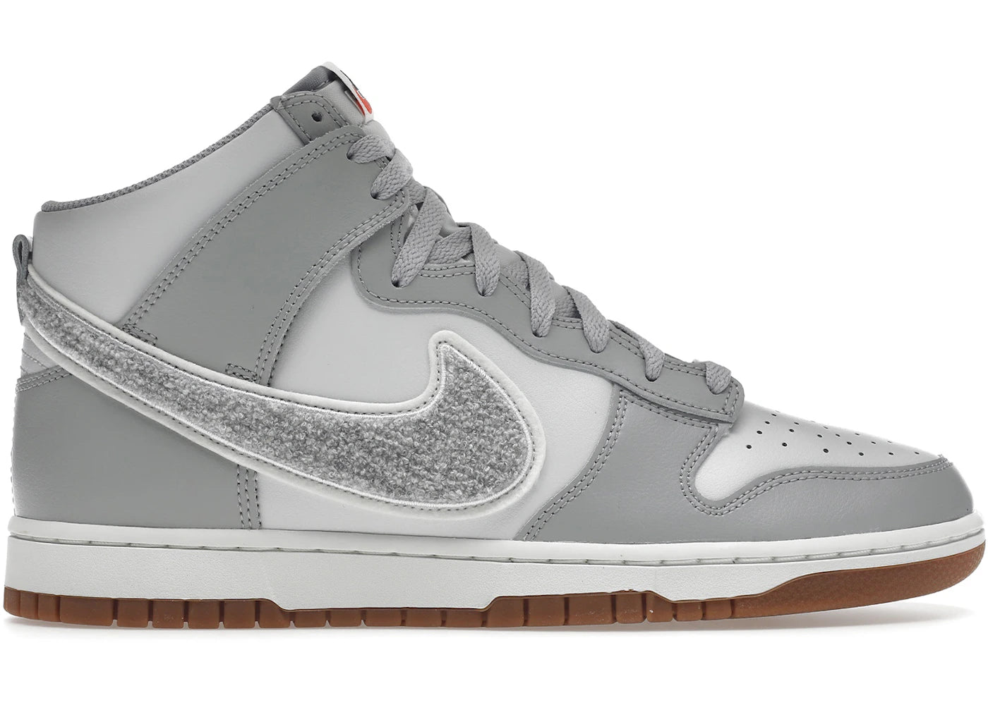 Nike Dunk High Retro Chenille Swoosh White Grey - DR8805-003