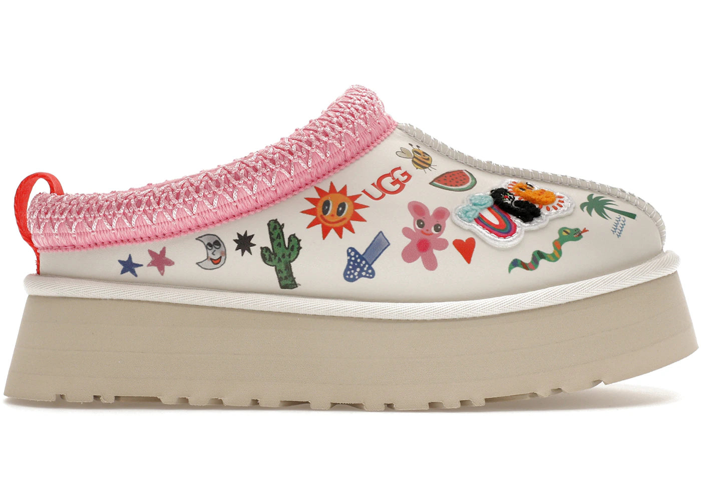 UGG Tazz Slipper Humberto Cruz Pop Sketch - 1155751-WHT