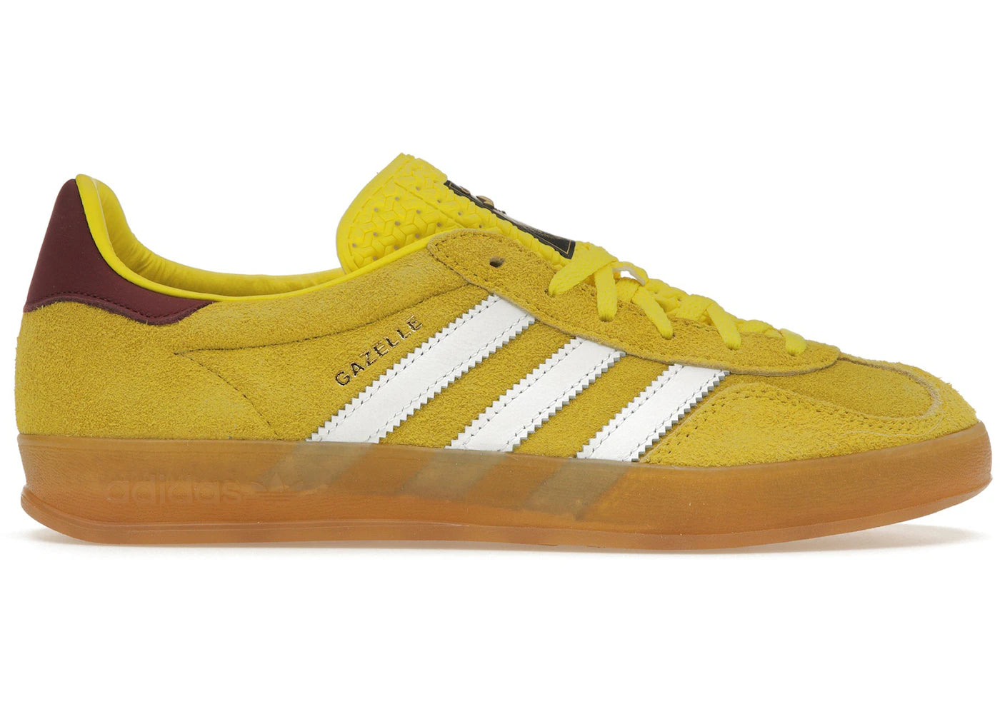 Adidas Gazelle Indoor Bright Yellow Burgundy - IE7003