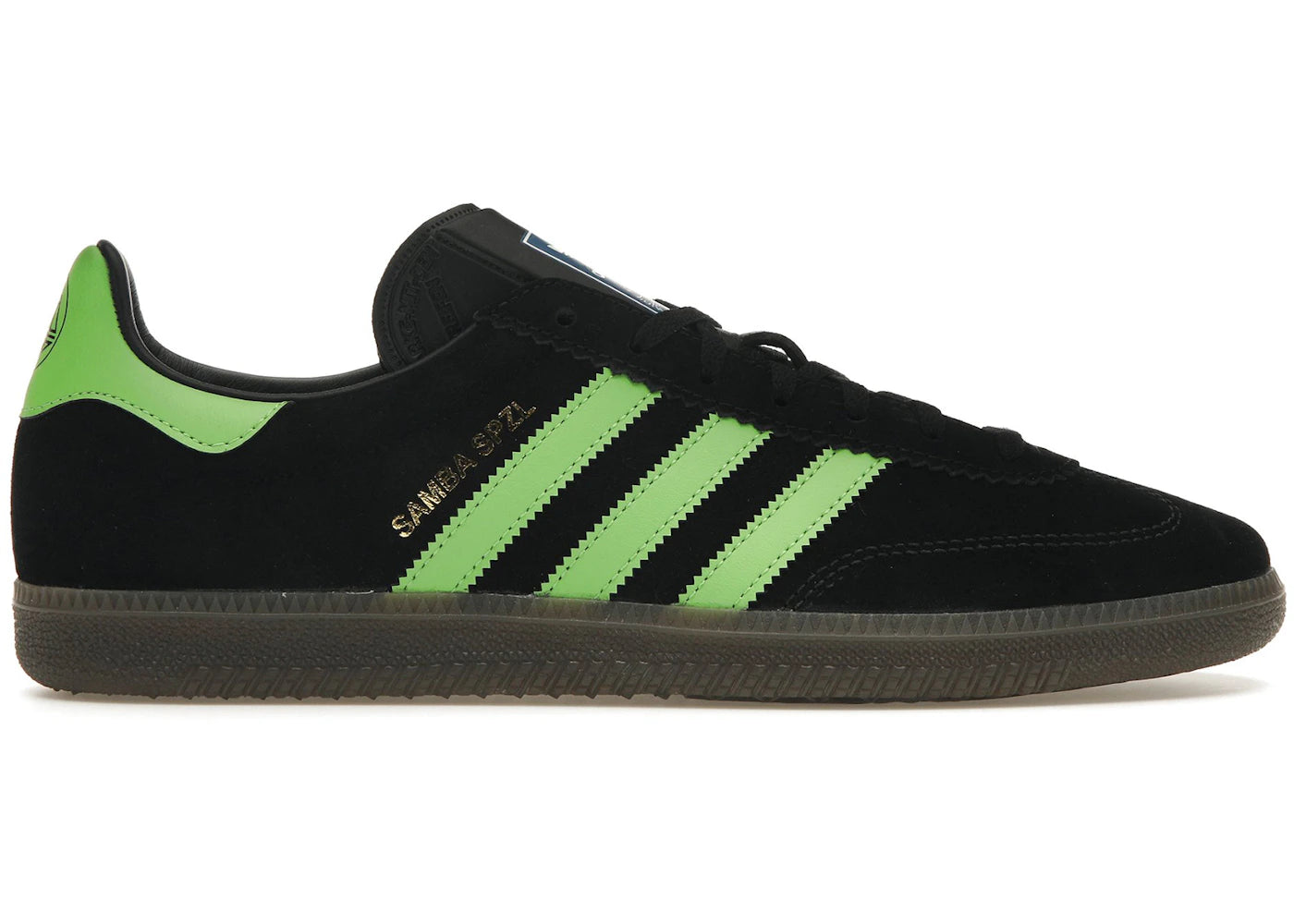 Adidas Samba Deco SPZL Core Black Lucid Lime - IF5738