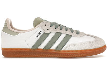 Adidas Samba OG  Cloud White Silver Green